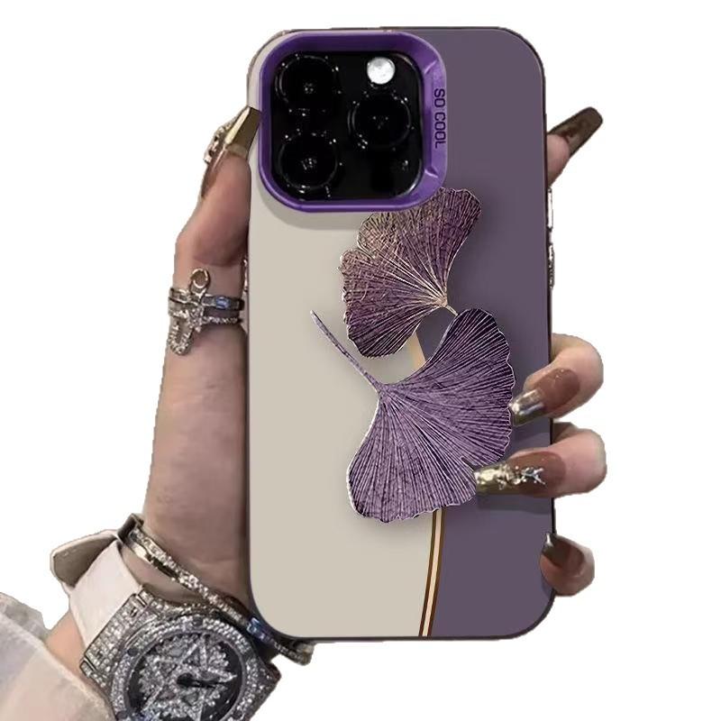 Color silver shell ginkgo biloba suitable for Apple 11promax niche iPhone11pro Europe and America 11 anti-drop 11 personality 1