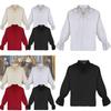 Medieval Bestselling Ruffled Puff Sleeve Shirt Vintage Men's Solid Color Cosplay Costume