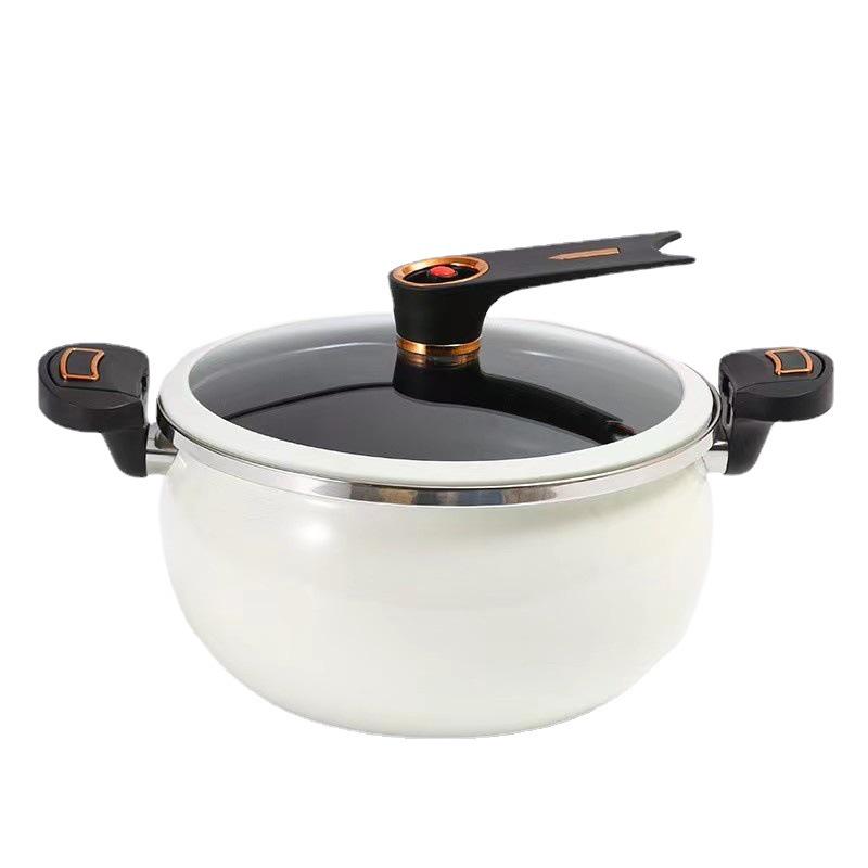 Enamel Non-Stick Multifunctional Household Pressure Cooker - Large Capacity Pumpkin Pot Gift Cookware