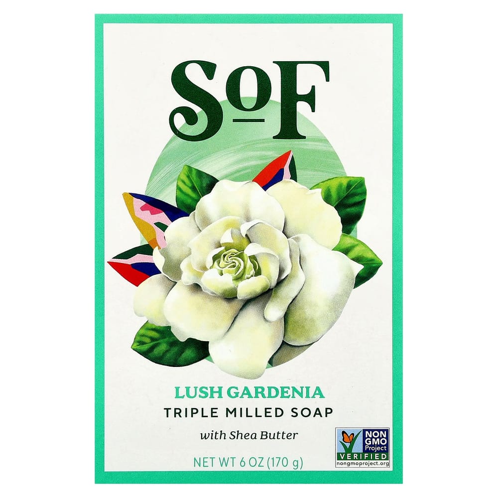 South of France Lush Gardenia French Milled Soap with Shea Butter, 170g (6oz)