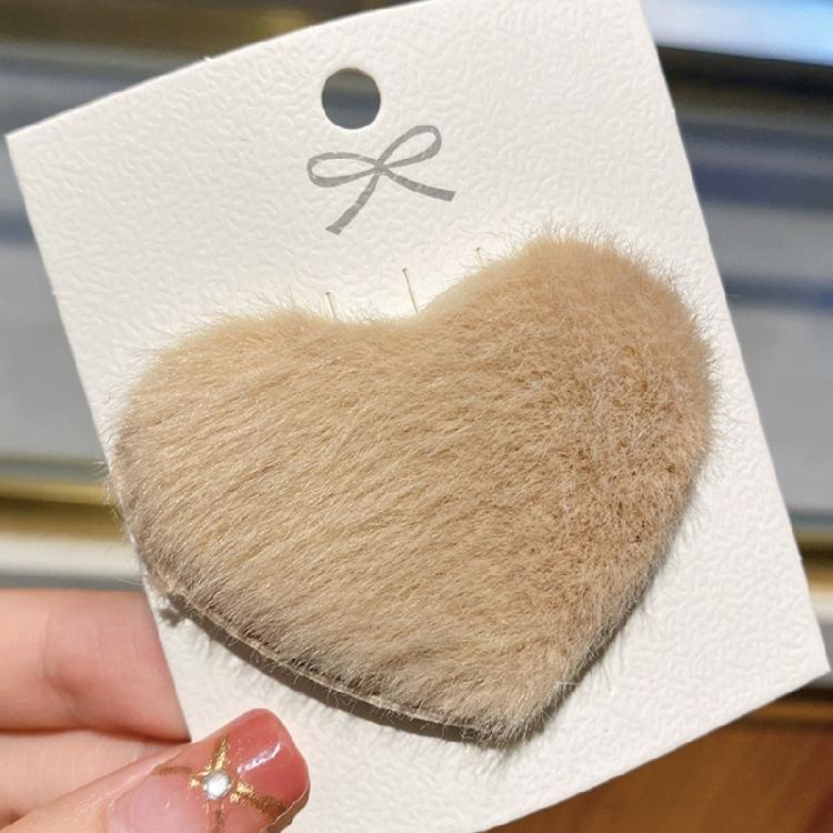 Plush Duckbill Heart Hairpin Birthday Spring Girl Headwear Party Hair Clip