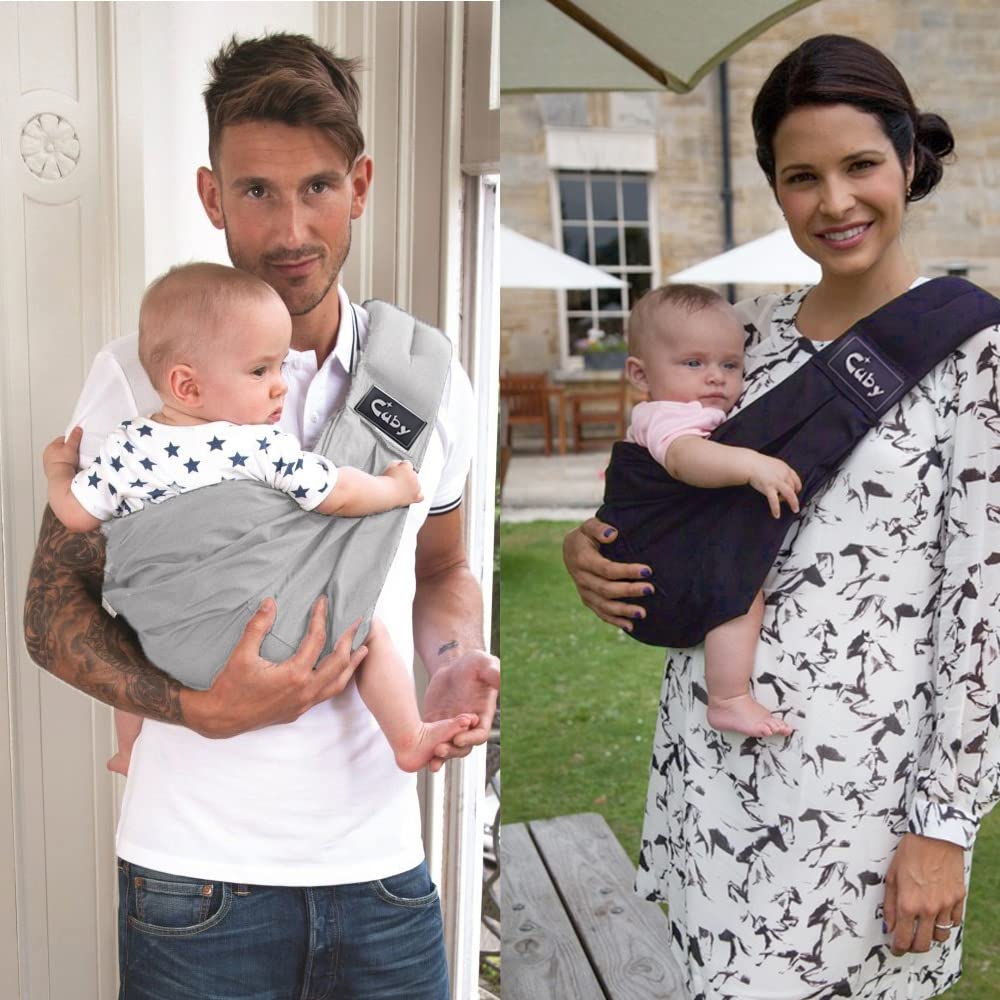 CUBY Baby Sling for Side Baby Suitable for Newborns Instructions Included Newborns, Carry, One-Hand Carry, Carrier, (0-2 Years), (Gray)