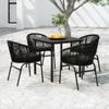 Vidaxl 5-Piece Garden Furniture Set, Black
