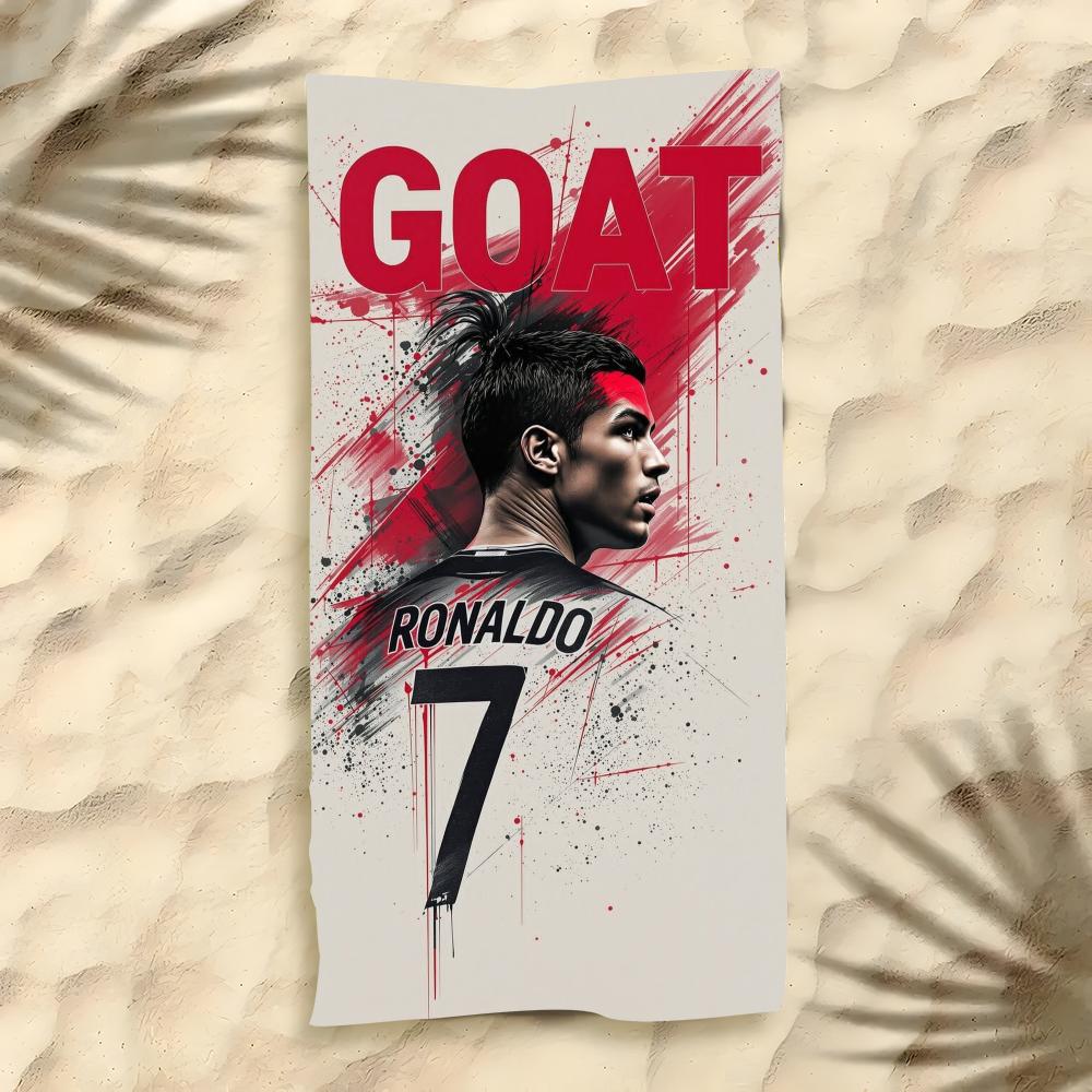 C-Cristiano Ronaldo Towel Polyester Beach Towel Quick Dry Sand Free Bath Towel For Summer Pool Travel Vacation