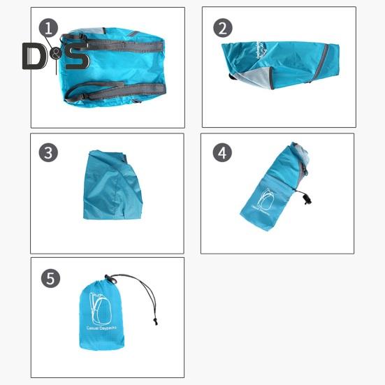 Outdoor Backpack Waterproof Foldable Lightweight Breathable Shoulder Strap Large Capacity Hiking Camping Trips Storage Bag