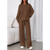 Fashion Casual Suit Solid Color Long-sleeved Sweater Zipper Trousers Two-piece Suit