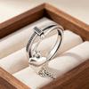 Xiaomi BF CLUB 925 Sterling Silver Ring For Women Jewelry Heart Tassel Retro Open Vintage Handmade Ring Allergy For Party Birthday Gift