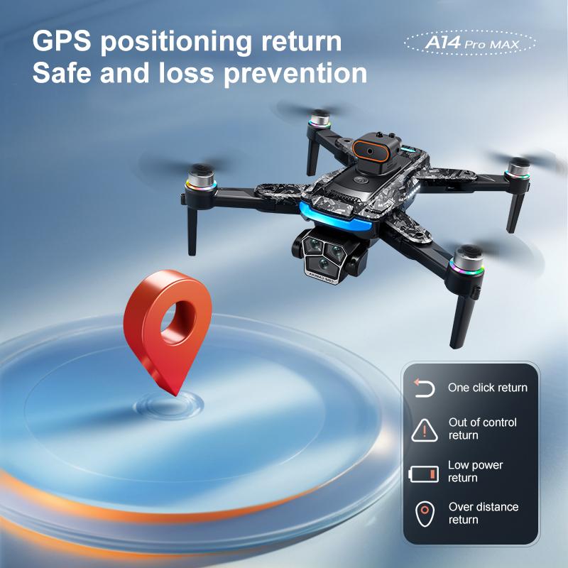 Drone A14 Pro Max Upgrade Aereo 8K HD Doppia Fotocamera 5G WIFI GPS Motore Brushless Flusso Ottico Evitamento Ostacoli Drone RC 10000M