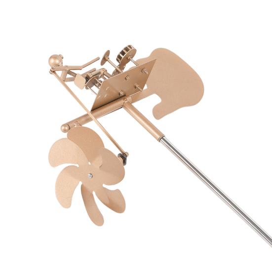 Yousheng Rock Drummer Windmill Handmade Metal Drummer Sculpture Garden Wind Spinner Percussionist Music Figurine for Patio Yard Lawn Decor