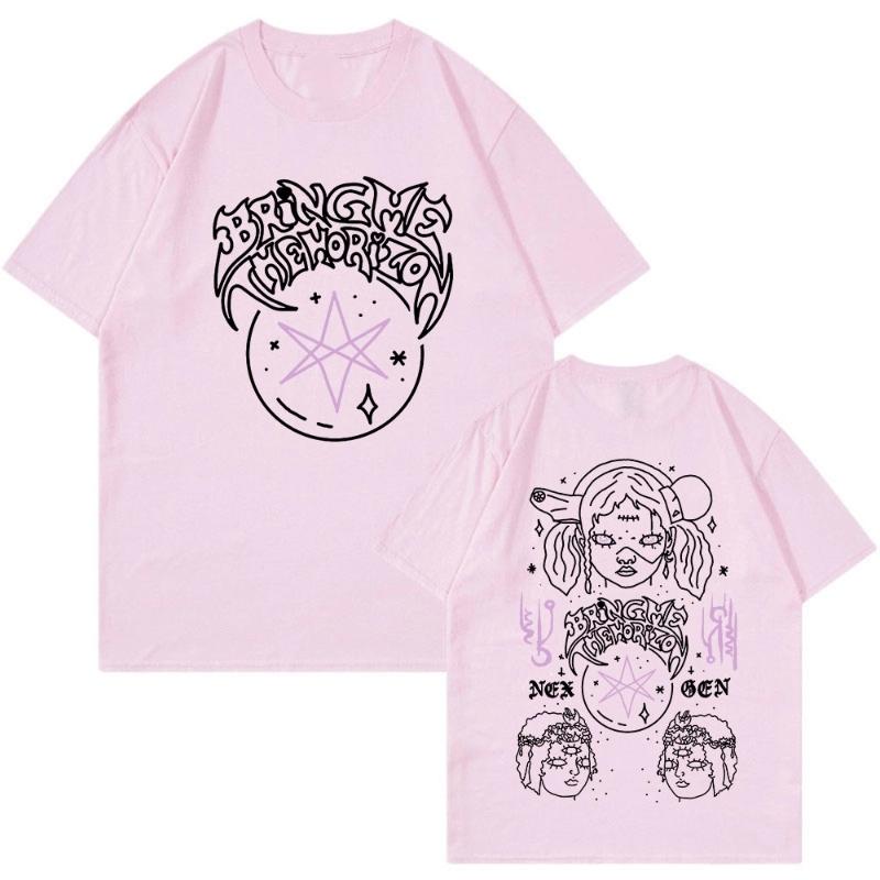 Heavy Metal Rock Band Printed Short Sleeved T-shirt Womne Kawaii Fashion Streetwear Y2K Hip Hop O-Neck Short Sleeve Tops T-shirt