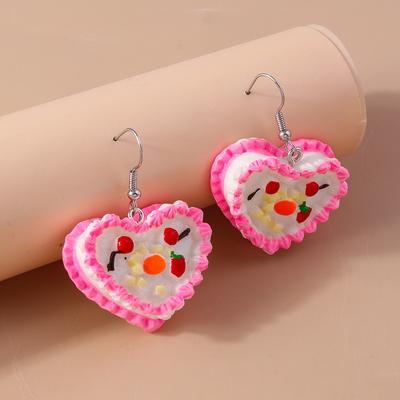 Cute Resin Simulation Food Cake Drop Earrings for Women Girls Party Holiday Jewelry Gifts
