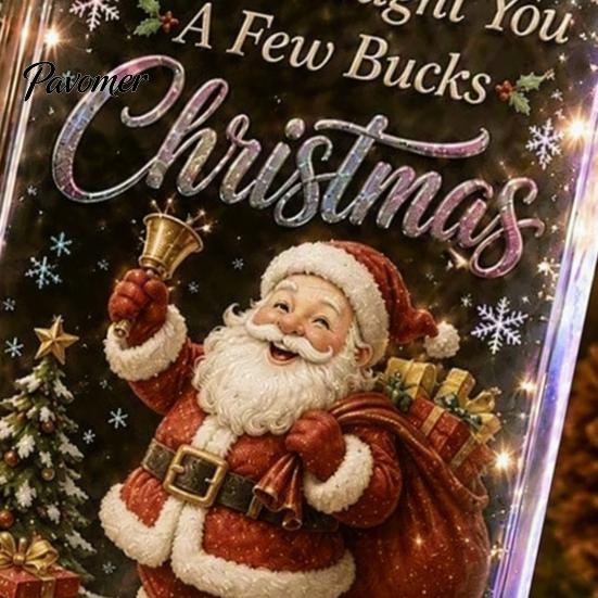 Gift Card Holder for Christmas Tree Cash Ornament, Clear Acrylic Money Holder, Holiday Xmas Hanging Decoration, Funny Ways to Christmas, Birthday