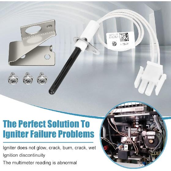 Upgraded 903110A 903110 Furnace Hot Surface Ignitors With Plug, Round Silicon Nitride Universal Hot Surface Kit, Replaceable For Nordyne Furnace