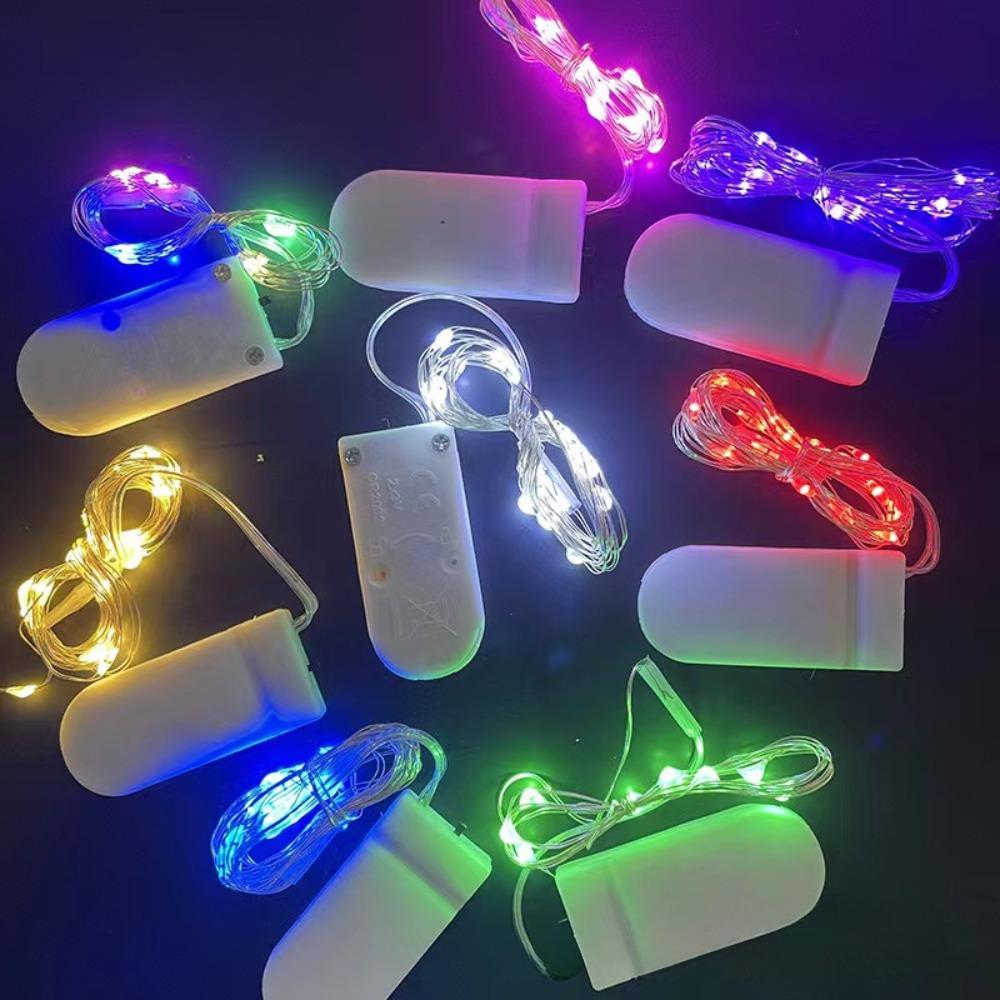 Zhou Peisi Milky White U-Shaped Button Battery Box with Lead Wires and Switch for String Lights