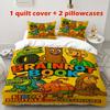 3pcs Brainrot Book Duvet Cover Set - Bedding Set, Suitable for Easter, Valentine'S Day, Ramadan, Christmas, Graduation Season