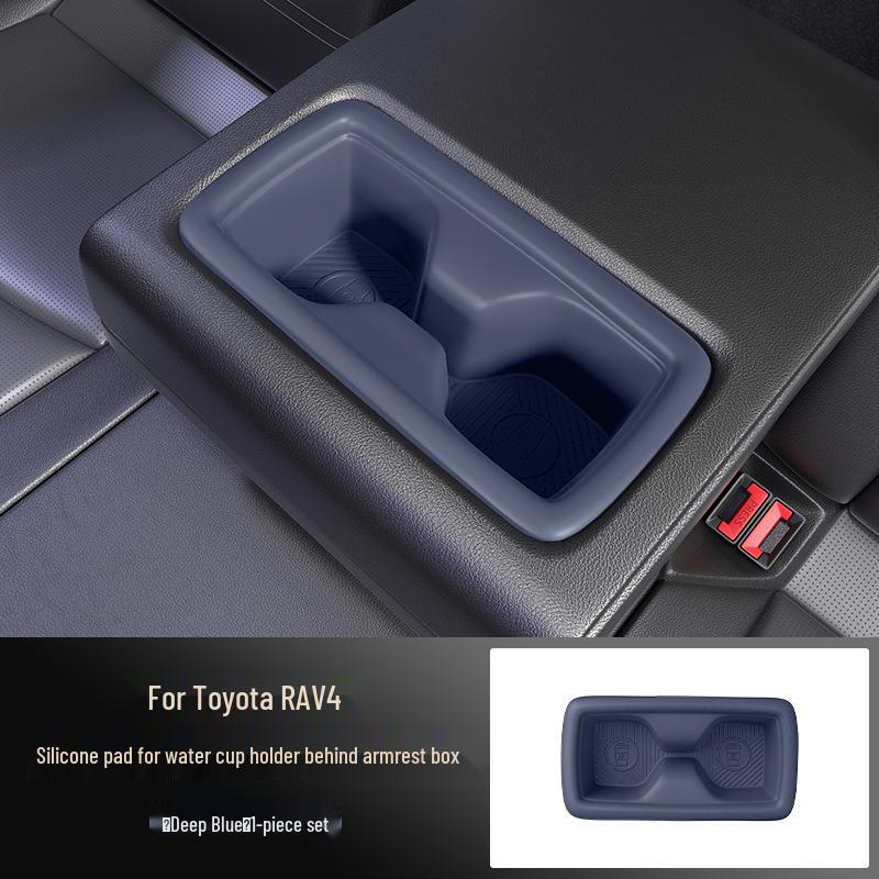 Silicone Mat for Toyota RAV4 (26 Models) Rear Cup Holder & Armrest Box