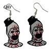 Creepy Clown Theme Accessories 1 Pair Halloween Dangle Drop Earrings for Women, Scary Blood Unique Party Favors Acrylic Earrings, Creative Punk