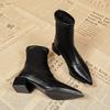 Elegant Women Pointed Toe Luxury Heeled Pumps Fashion Party Woman New Winter Dress Chelsea Boots Mujer Botas