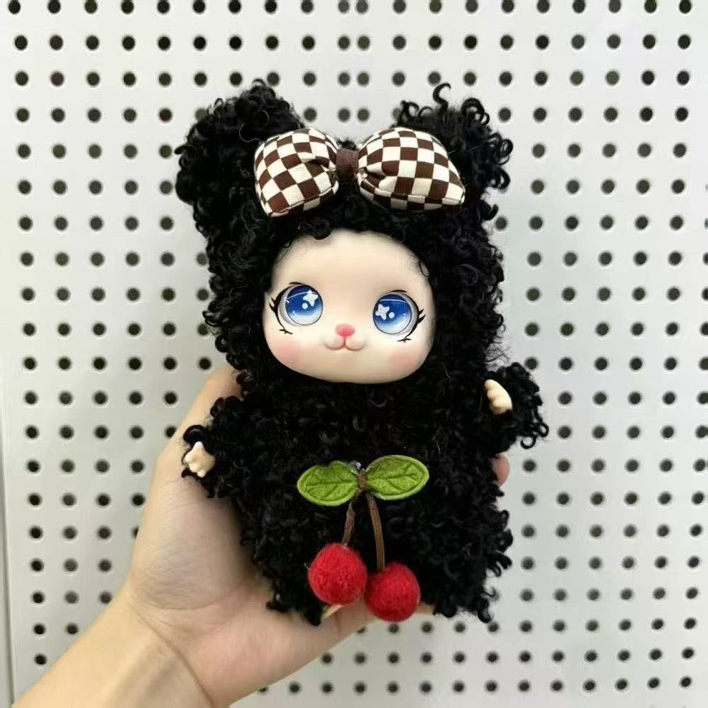 Cute Curly Hair Bear Plush Toy Blind Box Pendant Cartoon Backpack Keychain Decoration Doll Gift