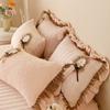 Milk Velvet Thickened Cotton Pillowcase with Lace and Lace Core Cover 48x74 Pillowcase Cover