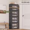 Sturdy Multi-layer Shoe Rack with Dustproof Transparent Shelves, Ideal for Home or Dorm.