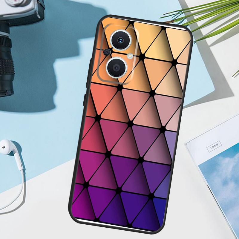 Geometric Abstract Crystal Cover For OPPO Reno 14 Pro 10 11 12 13 14F 13F 12F 11F 7 8 Lite OPPO Find X9 X6 X5 X8 Pro Case