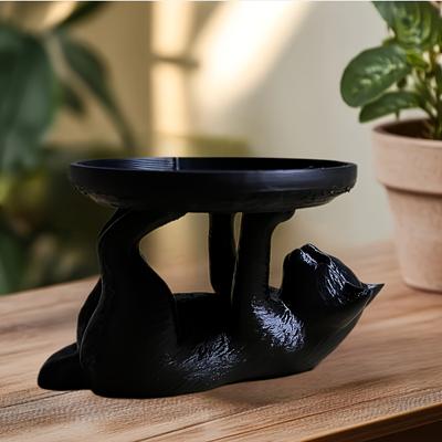 3D Print Toy Cat Jewelry Storage Tray Desktop Ornament 3d Animals Creative Home Office Crafts Print Characters Blind Box Gift
