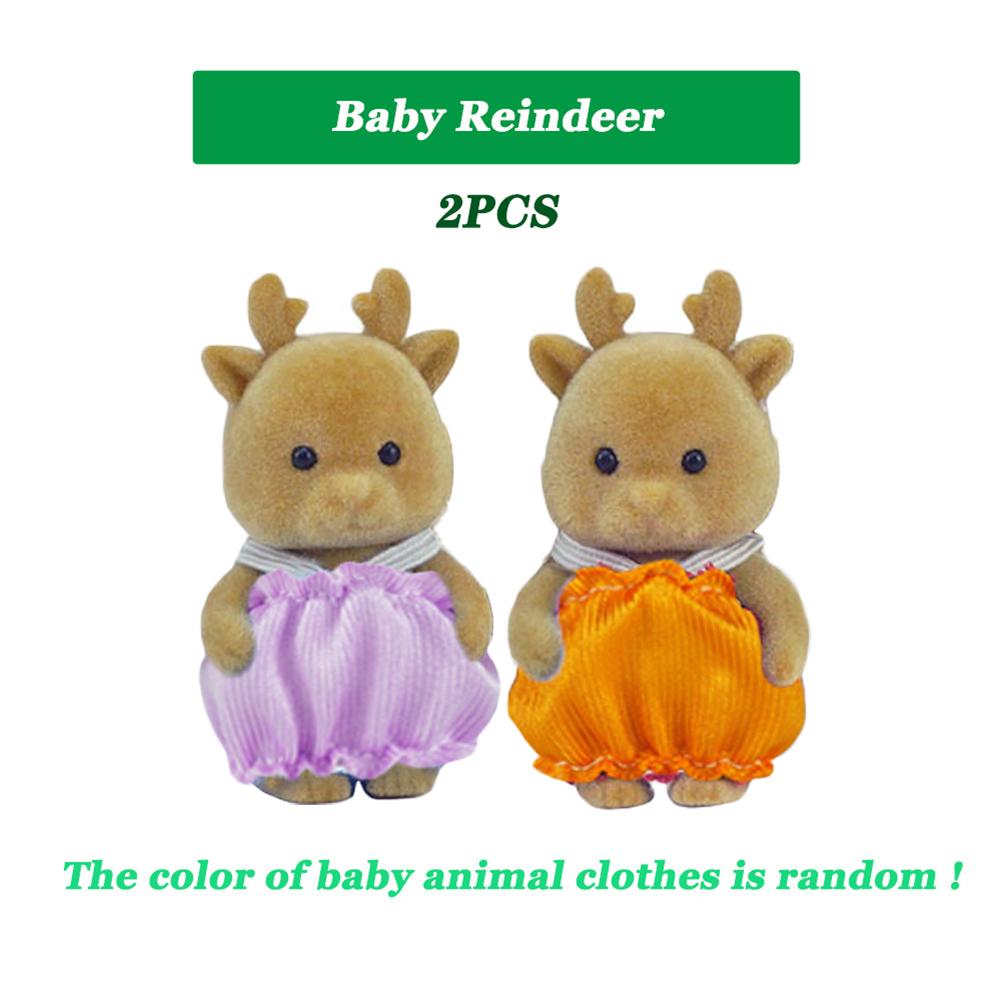 

1:12 Симуляция Семья Лесных Животных Кролик Панда Коала Олень Кукла Младенец Фигурки Кукольного Домика Коллекционная Игрушка Набор Мебели Подарок