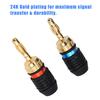 Banana Plug Red & Black Connector Speaker Corrosion-Resistant Banana Connector Left and Right Channels for   Video Amplifier Speaker Cable  