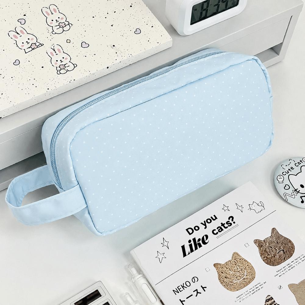 Blue Pencil Case Cute Cat Stationery Bag Kawaii Stationery Pouch  Gift