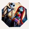 1 Ombrello Portatile Colorato con 8 stecche, a Tema Jack Skellington e Sally, Apribile Automaticamente, per Uomo e Donna, un Compagno Compatto per il Pendolarismo Adatto per Da