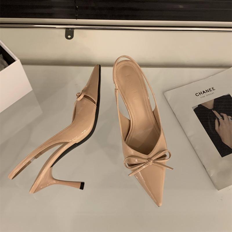 Fashion New Summer Slip On High Heel Women Sandals Fashion Butterfly-knot Singbacks Pumps Stripper Party Female Sandals Zapatos Mujer