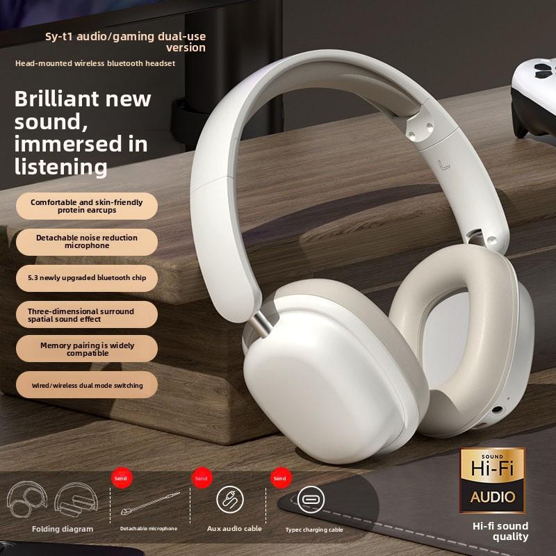 Cross-border New Bestseller Wireless Over-ear for 5.3 Gaming Headset Active Noise Cancellation (ANC) Long Battery Life;