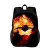 Soccer round front bag backpack, new sports style youth football print best partner for male and female students going to school