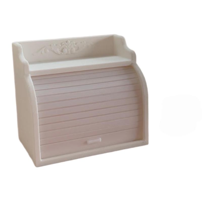 1Pcs 1 12 Miniature Bread Box European Roller Shutter Dollhouse Accessory for Realistic Kitchen Decor