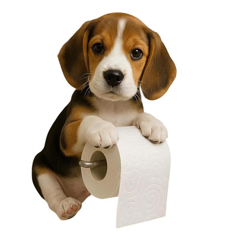 Cute Dog Shaped Paper Towel Holder Toilet Paper Holder Resin Decorative Pendant
