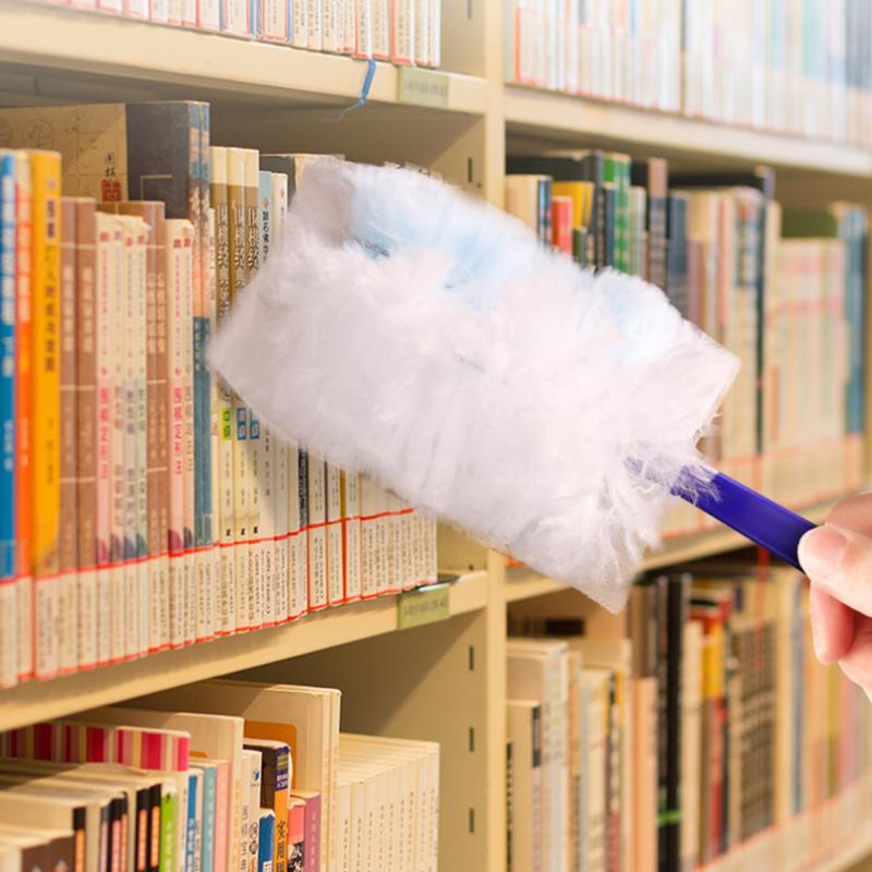 Non-Scratch Electrostatic Dust Duster 360° Set with 10/20/30Pcs Disposable Heads for Fragile Ornament Dust Cleaning