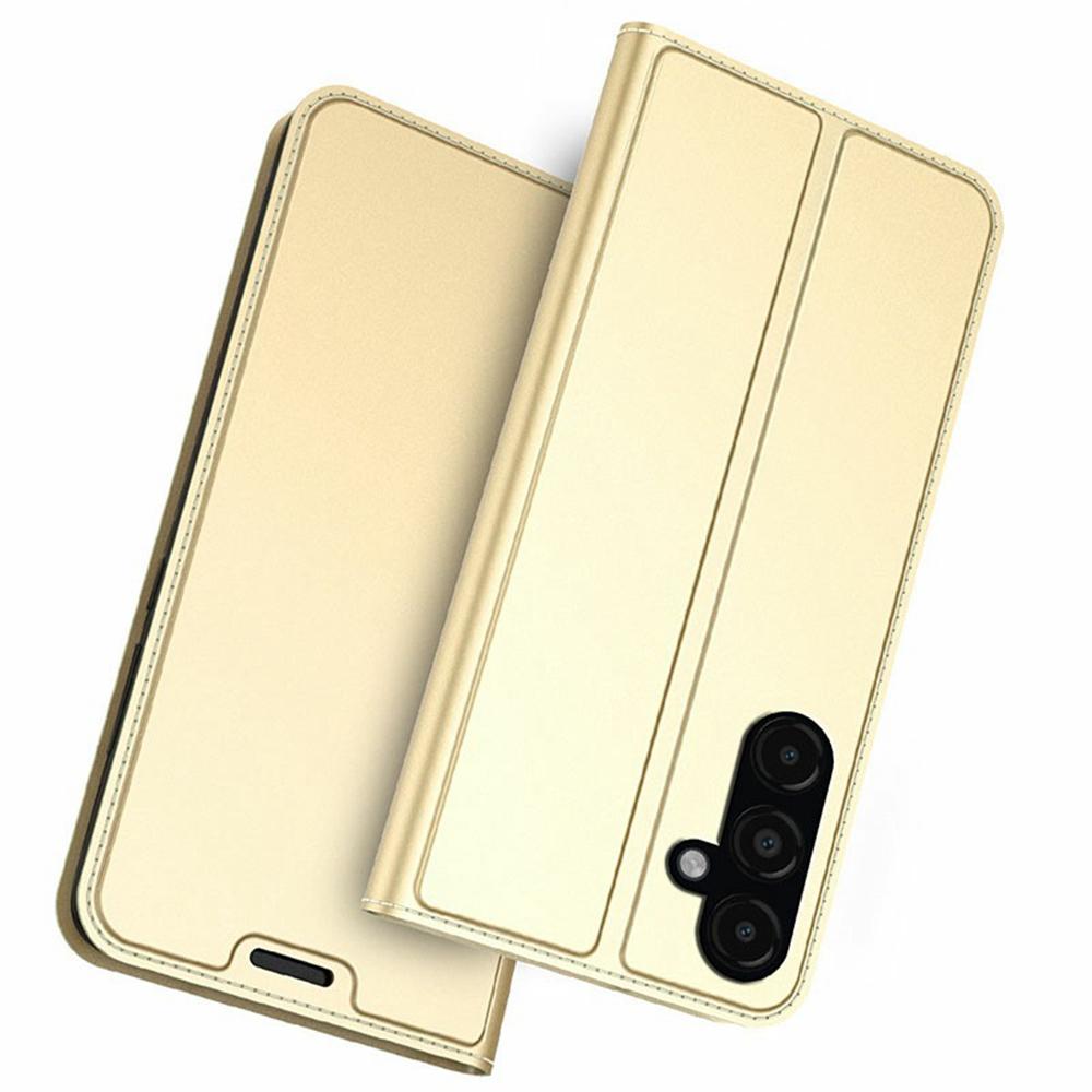 

For Samsung Galaxy A17 5G Case PU Leather Phone Cover with Card Holder Stand Gold