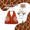 Christmas Eve Reindeer Cloak Costume With Headband Face Stickers Cosplay Party