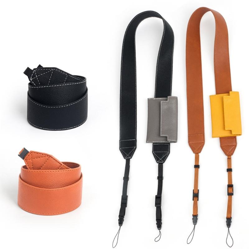 Camera Neck Shoulder Straps with Card Holder Quick Release Soft Camera Straps for DSLR SLR Cameras