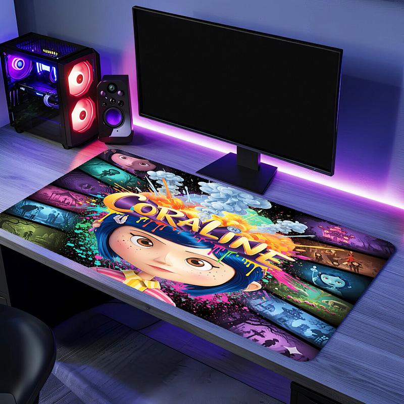 Coraline Mouse Pad - Kaymaz Kauçuk Taban, İş, Oyun, Ofis ve Ev Kullanımı İçin Pürüzsüz Yüzey, Masaüstü Mouse Pad