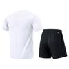 Li Ning Casual Sportswear Unisex White Short Sleeved Shirt+Black Shorts AATU015-5