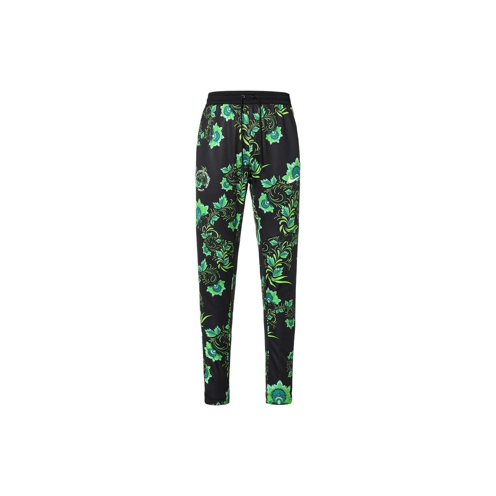 Nike Casual Pants Men's Black Green Moderate Slim Fit Pants AH7887-010