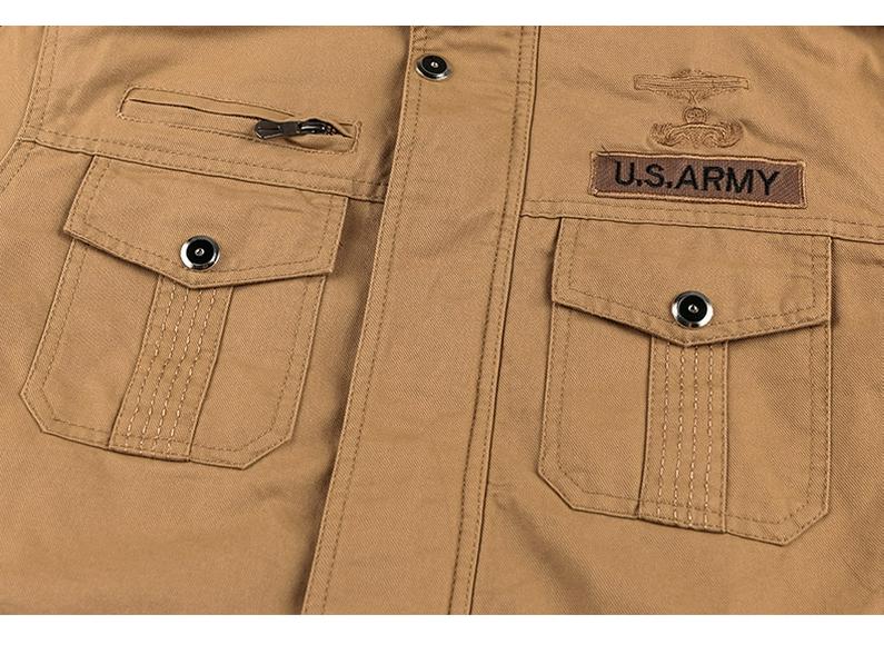 Giacca Militare in Pile di Cotone da Uomo Primavera/Autunno 2026, Capo d'Abbigliamento da Lavoro Taglie Forti, Moda Uomo