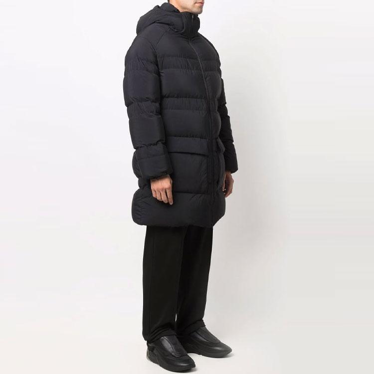 Y-3 Reberu Logo Puffy Long Sleeve Down Jacket Men Outerwear Black HA5558