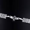 21mm T099407A T099408A T099407 T099408 Watch Band Durable Butterfly Double Buckle Stainless Steel Strap For T099