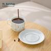 Nanshan Mr. Translucent Ceramic Latte Mug with Saucer