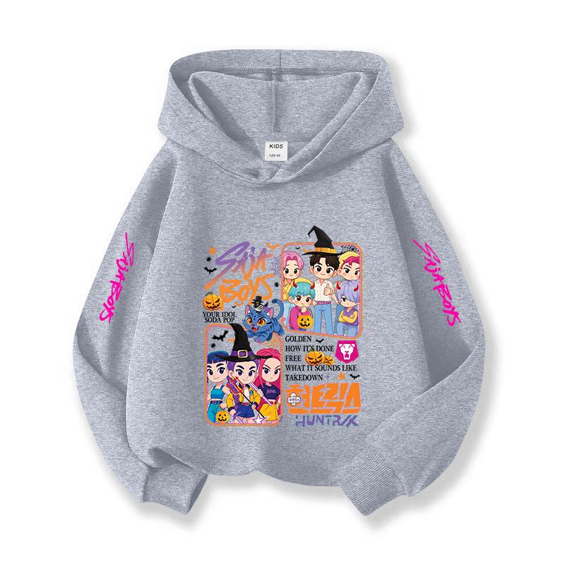 Kpop Christmas Casual Children's Hoodie Halloween Korean Fashion Comfortable Sweatshirt Children's Gift Girls Autumn Winter Set