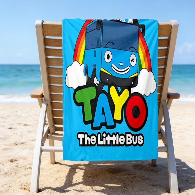 Abenteuer mit Mateo dem kleinen Bus Mikrofaser Strandtuch, Leicht und Schnelltrocknend, für Sommerreisen, Strand-Essential, Schwimmbad Outdoor