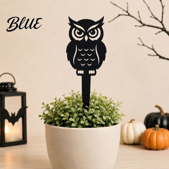 Witch Hat Flower Pot Decor 5Pcs Halloween Planter Stakes, Acrylic Garden Sign for Outdoor Yard Lawn Backyard, Unique Gifts Gardeners Ghost House Black